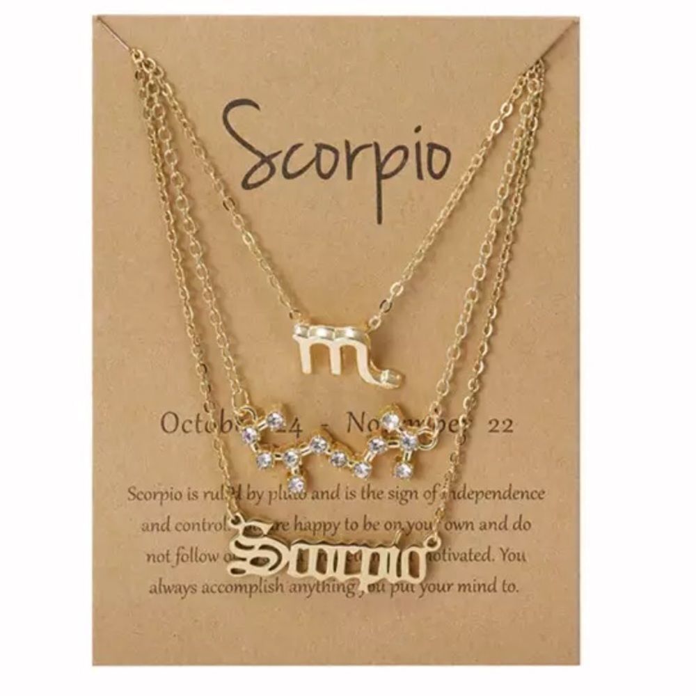 āļøāSCORPIOĀ 3Pcs/SetāBestāFriendsāNecklaces - Picture 2 of 4